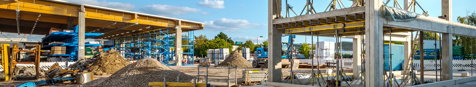 Industriebau, Logistik- und Hallenbau, Bauen im Bestand, Geschossbau, Tief- und Rohrleitungsbau, Ingenieurbau